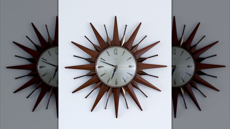 Sunburst clock from the 1950s