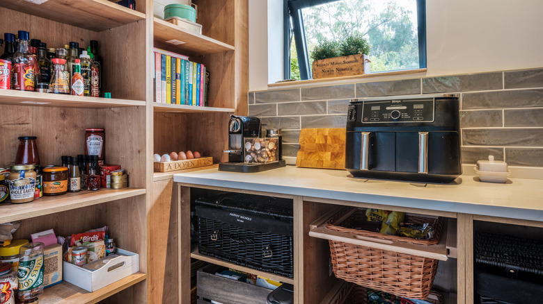 Larder with lots of storage and work surface