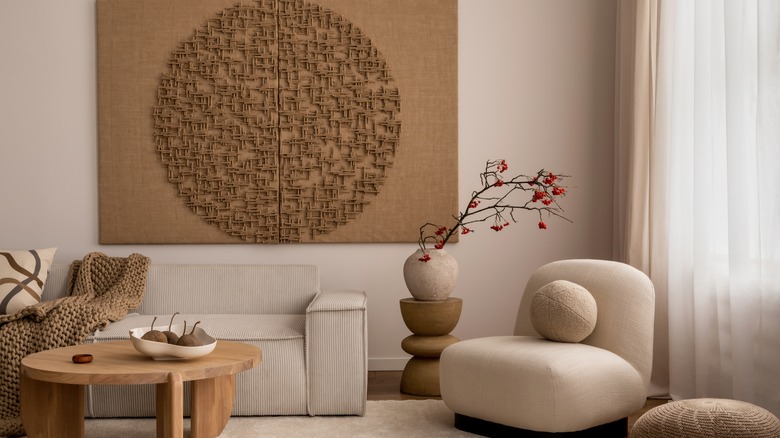 beige walls in living room 