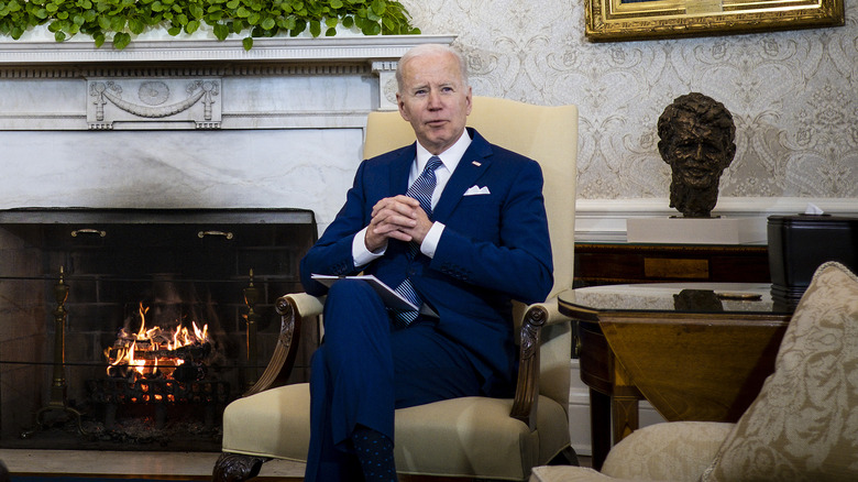 President Joe Biden in the Oval Office