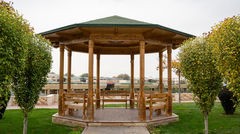 Wooden pergola