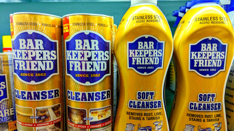 Close up of Bar Keepers Friend products