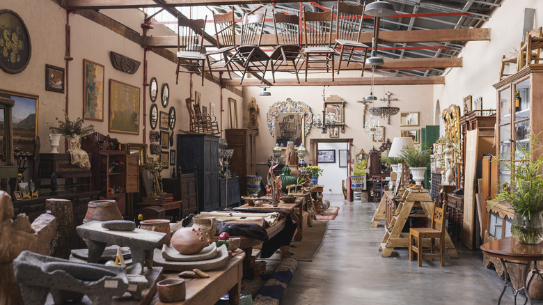antique market filled with valuables