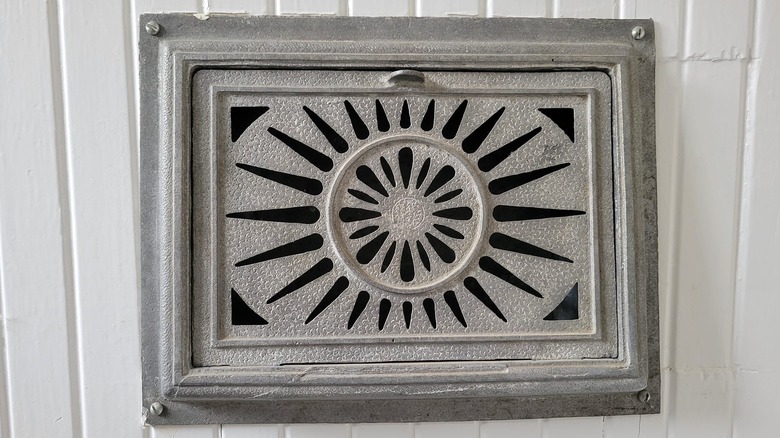 An old-fashioned milk door