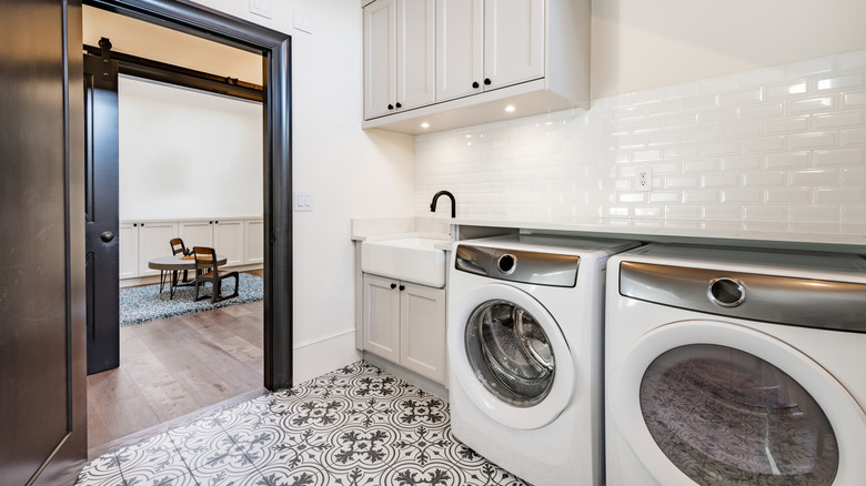 Laundry room with a sink in it