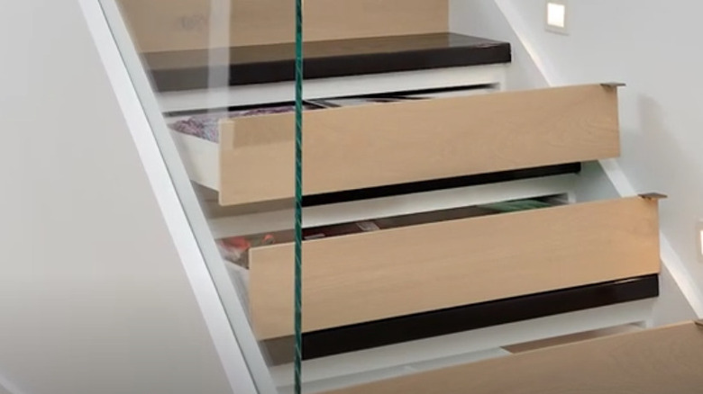 Staircase drawers
