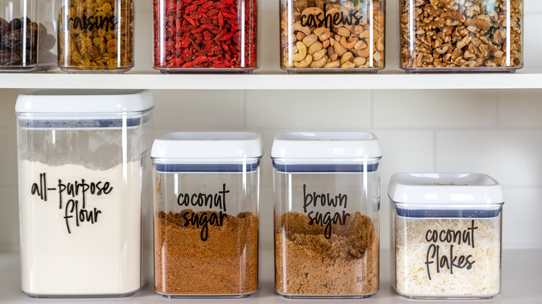 Organized pantry items