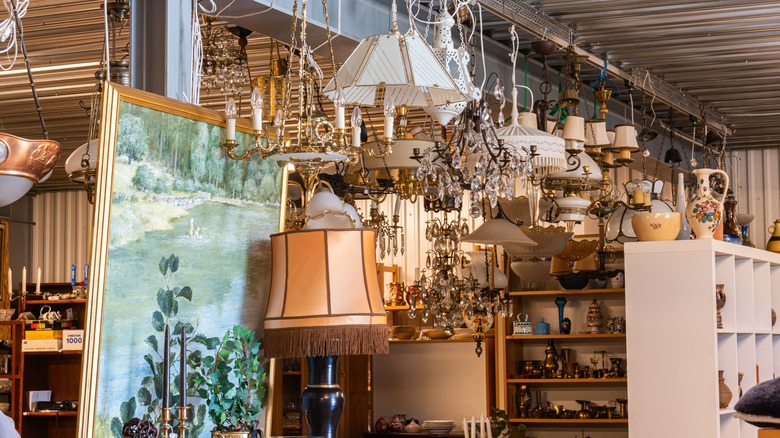 Goods in an antique store