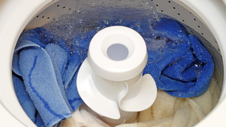 Towels in a washing machine