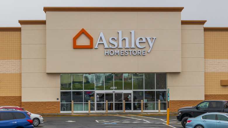 The exterior of an Ashley Homestore building.