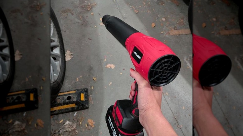 Bullseye leaf blower in user's hand