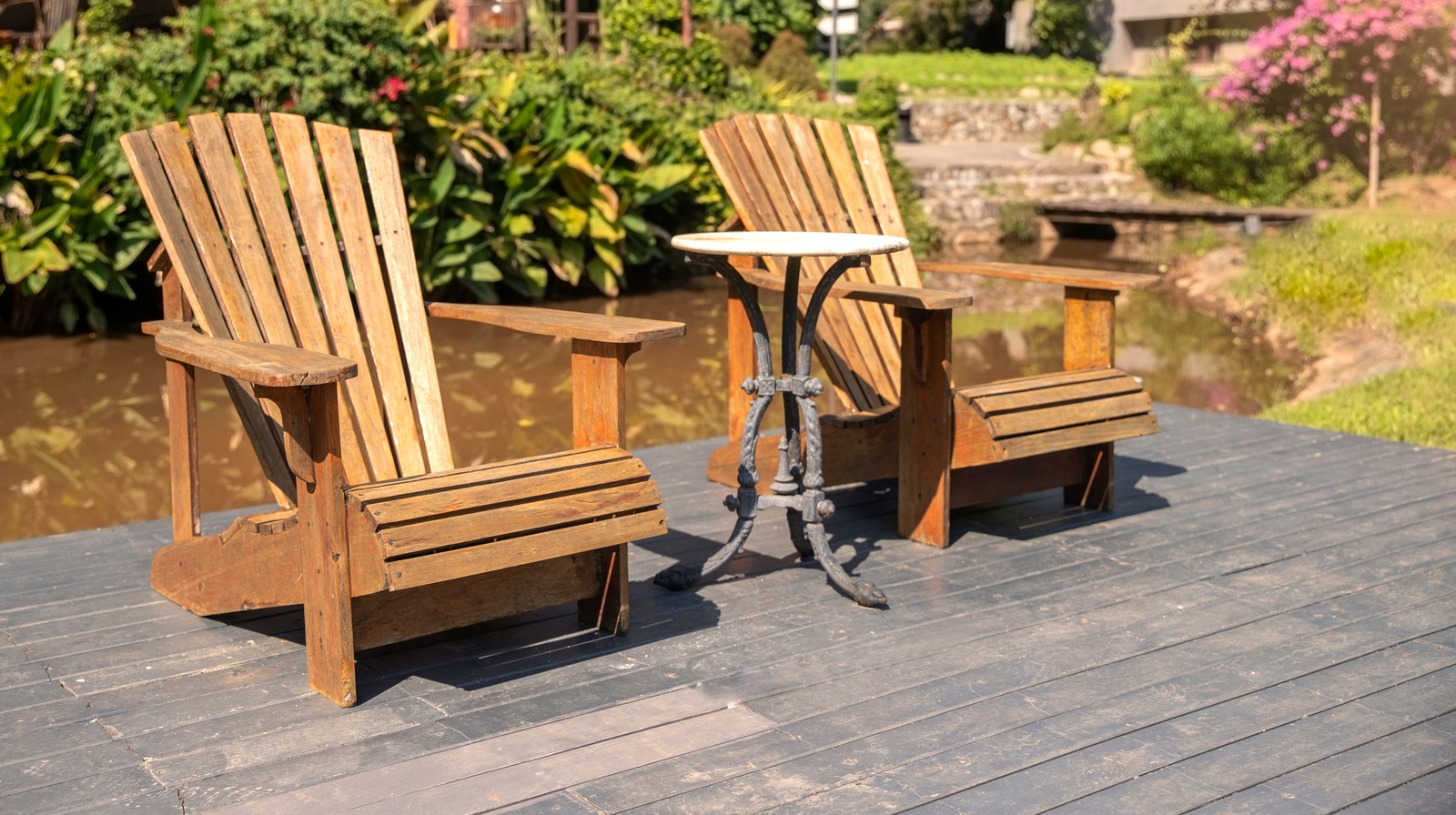 The Powerful Cleaning Ingredient That'll Remove Grime From Outdoor Wood Furniture