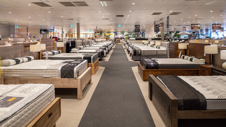 store with beds and mattresses