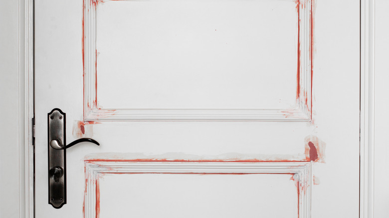 Wood filler on door