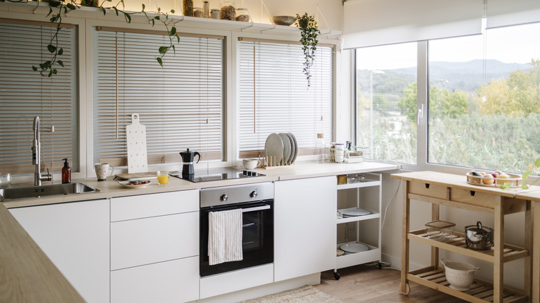 A light and bright natural kitchen with wood.