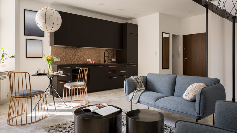 Minimalist furniture in small room