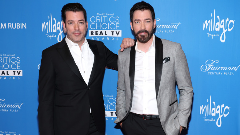 Jonathan Scott and Drew Scott attend Critics Choice Real TV Awards.