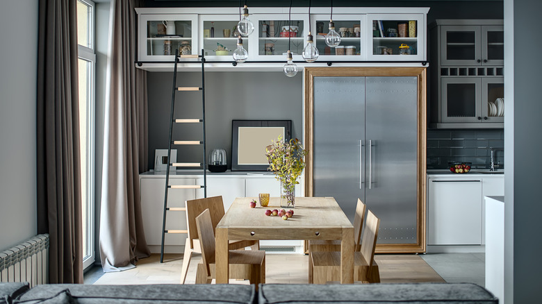 ladder in kitchen