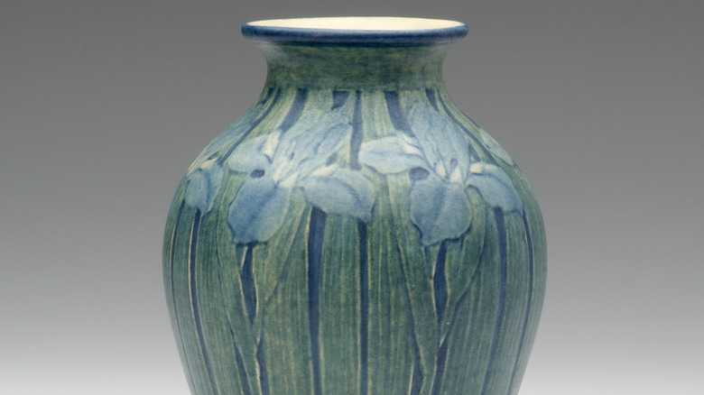 a Newcomb Pottery vase featuring florals