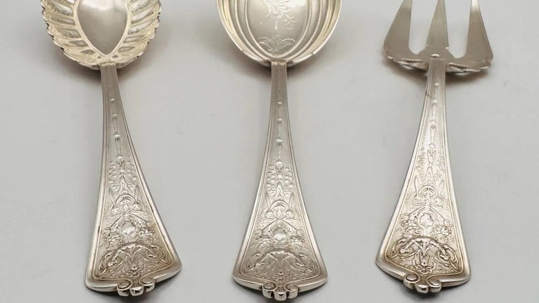A close-up of Lady Washington Gorham flatware.