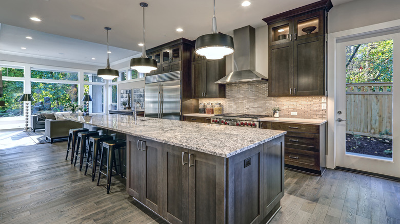 granite countertops in upscale kitchen