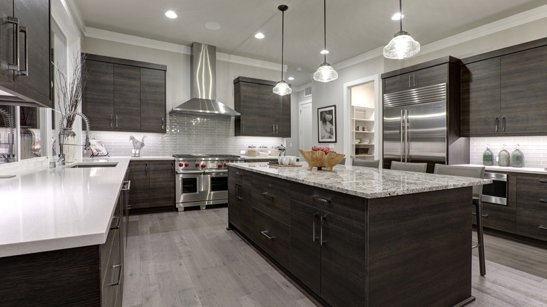 kitchen with quartz countertops