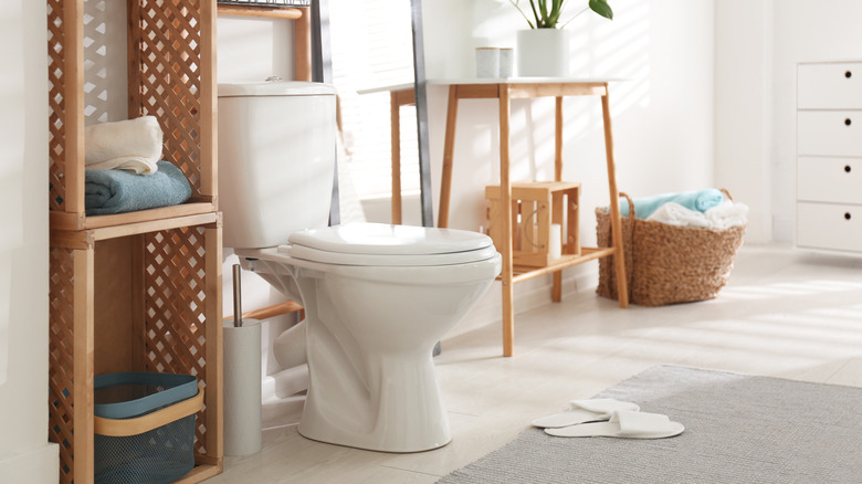 Toilet in a bathroom