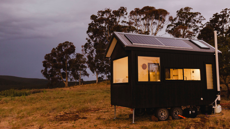 tiny house with square windows