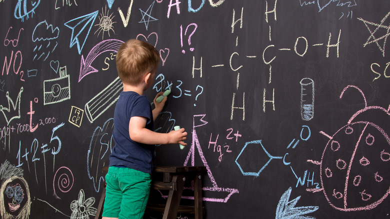 child chalkboard wall