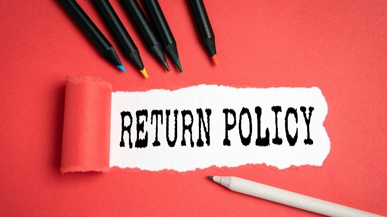 Return policy sign