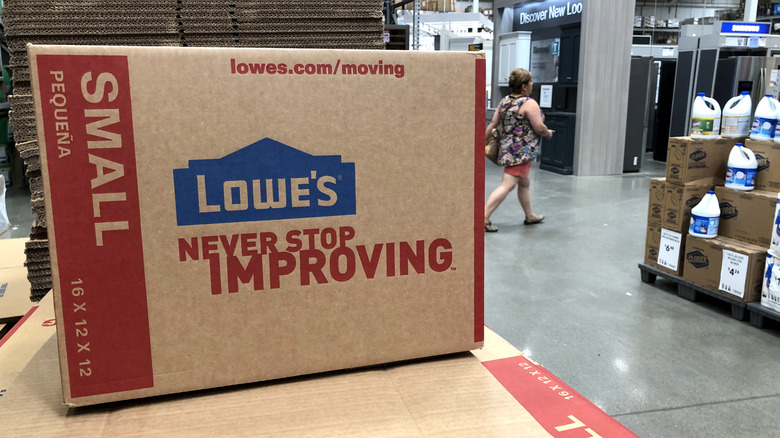 Lowe's cardboard box