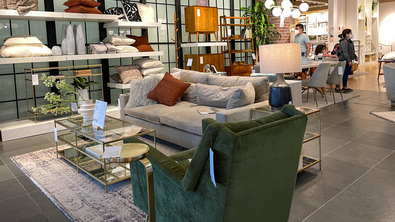 West Elm interior couch table