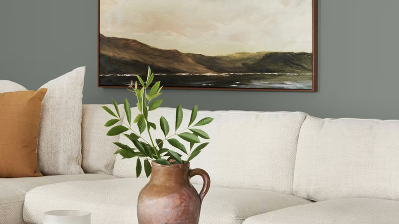 Magnolia Luxe paint with white couch