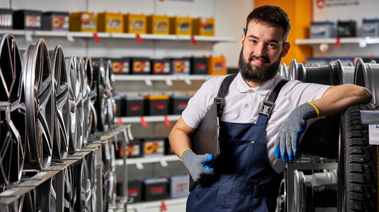 Automotive shop worker