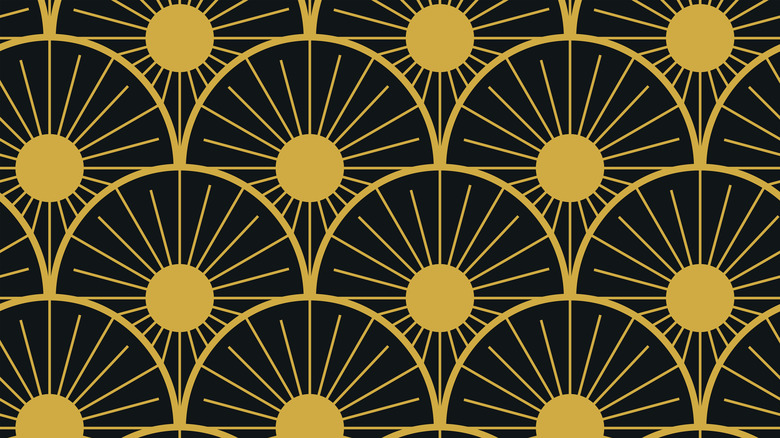 Art Deco sunburst pattern