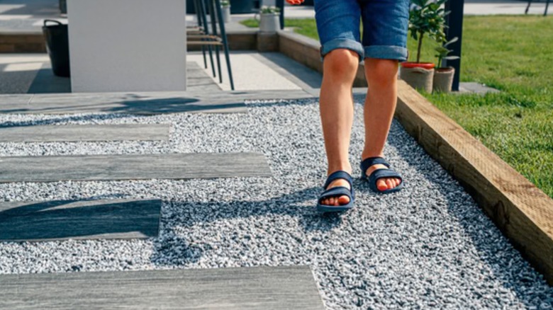 Person walking on Easihold pathway