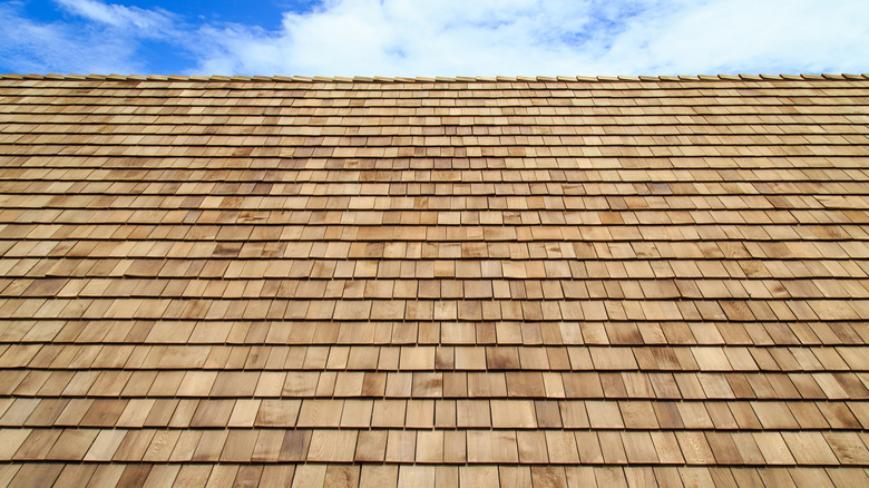 wooden roof shingles