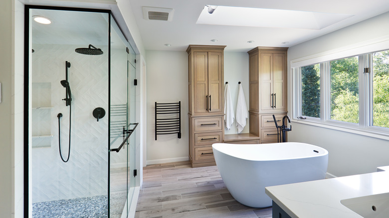 Completed bathroom remodel