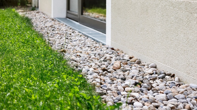 french drain directly outside home