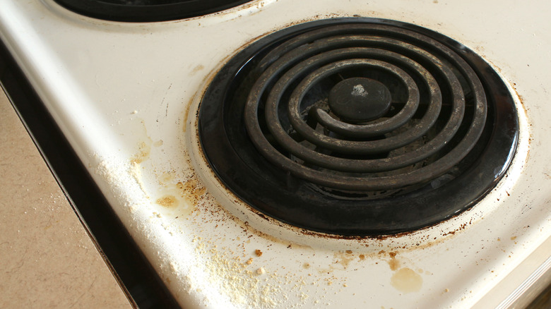 Dirty electric stovetop coil