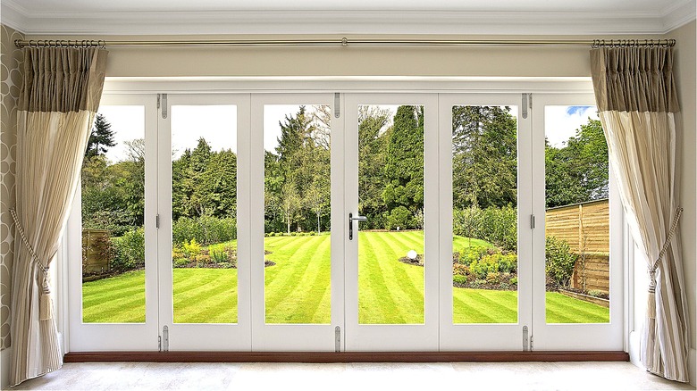 Window view to garden