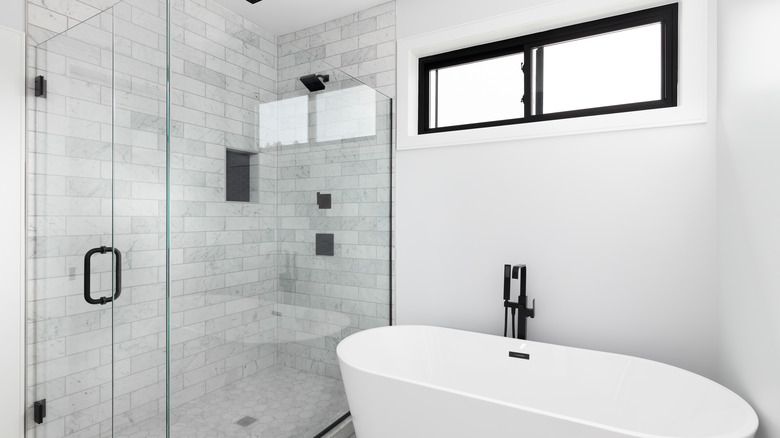 Frameless glass shower door