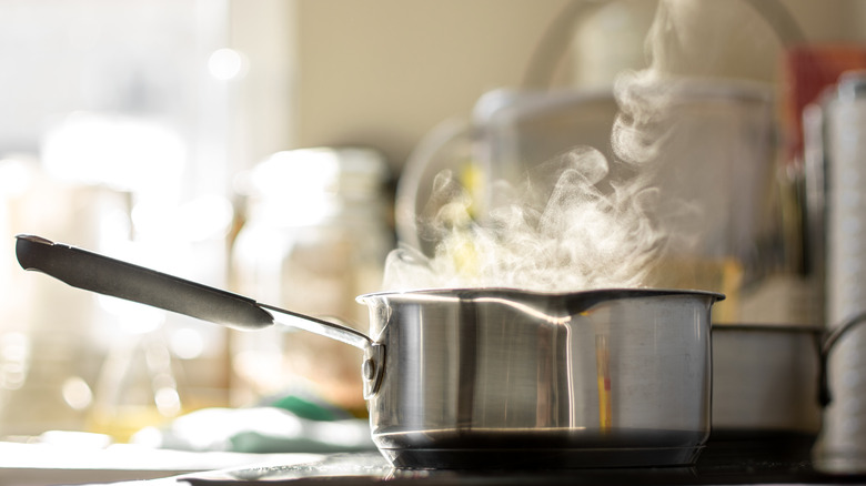 pan in a hot humid kitchen