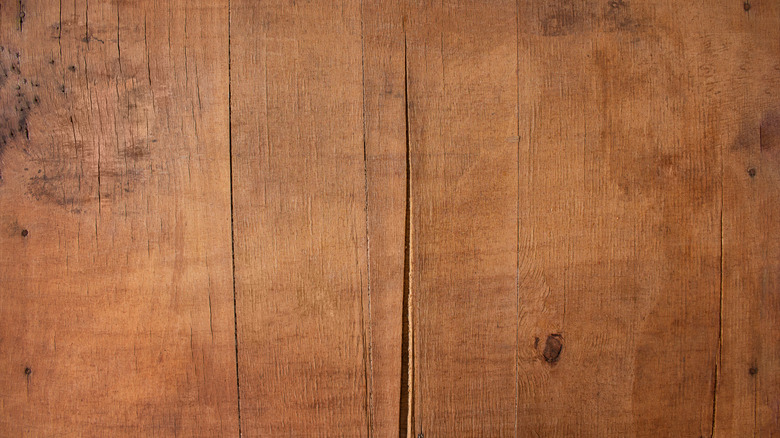 Old hardwood floor with gaps
