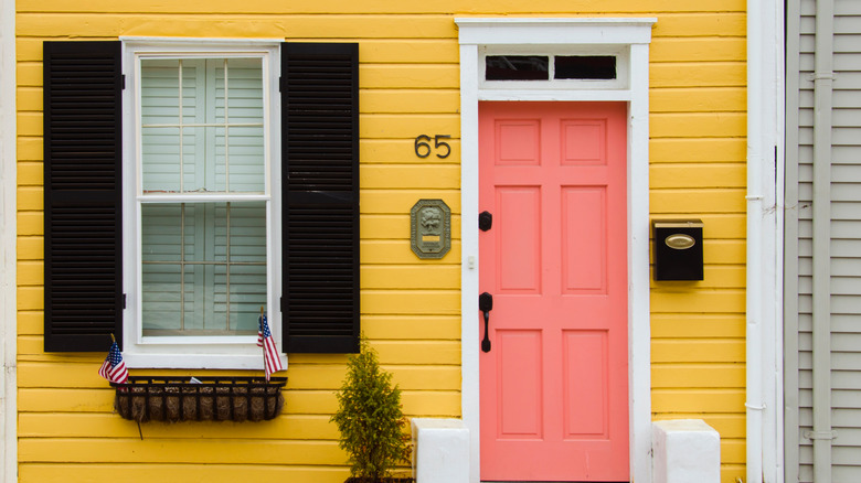 front door with house number