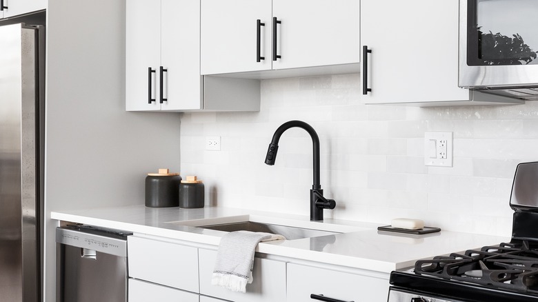 Black and white kitchen