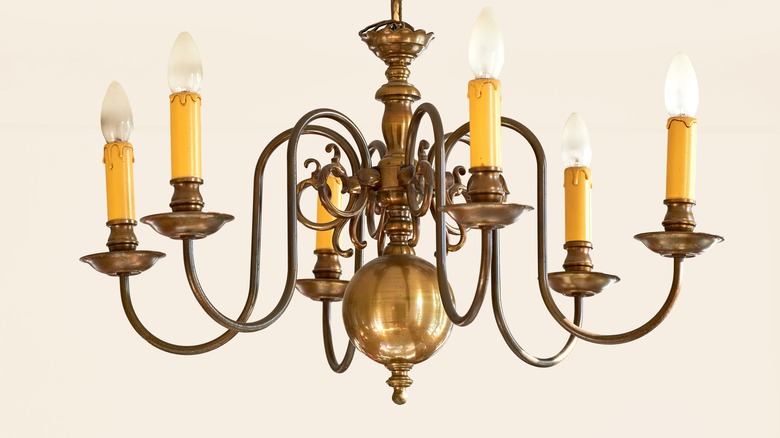 brass chandelier