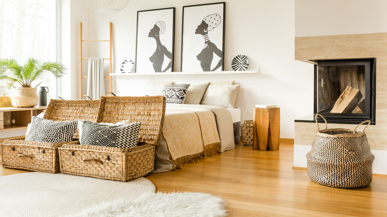 layered white area rugs