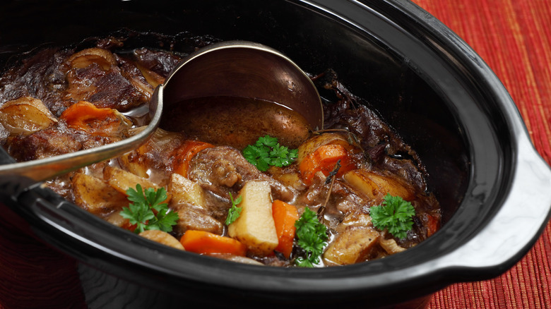 stew in a slow cooker