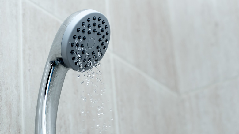 Low water pressure coming from a shower head